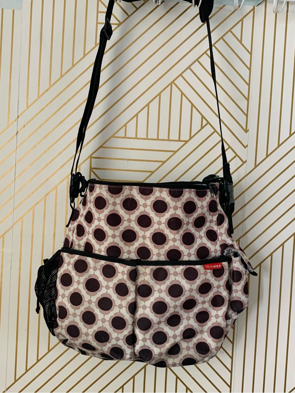 Skip Hop Diaper bag / baby bag abstract floral print pockets shoulder strap